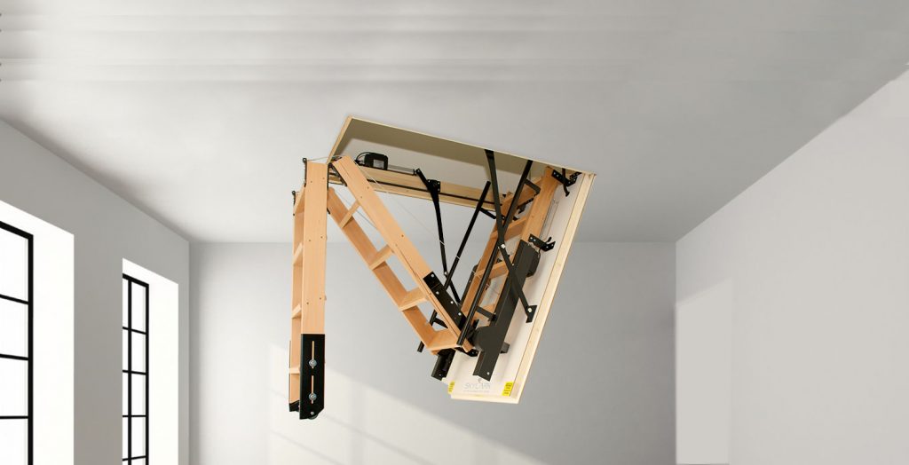 Electric And Folding Loft Ladder And Attic Stairs With Remote Control
